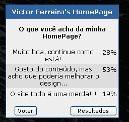 Resultado da enquete de 2007